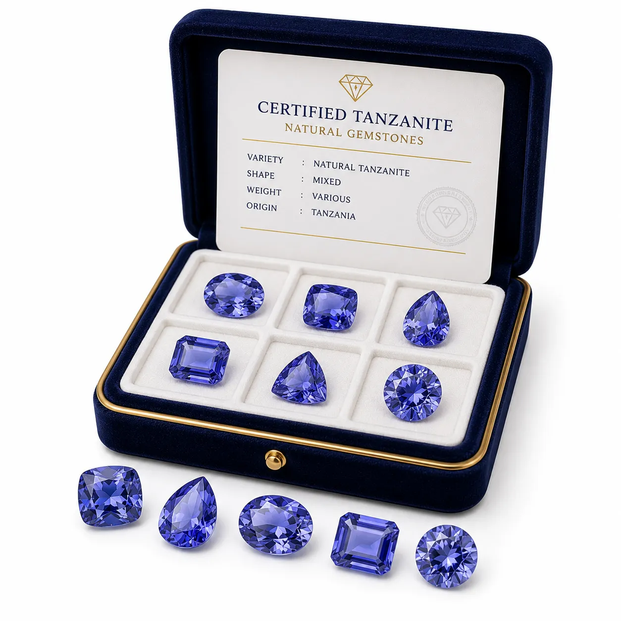 Certified Tanzanite Gemstone Collection