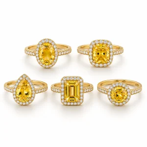 Luxury Yellow Sapphire Ring Collection